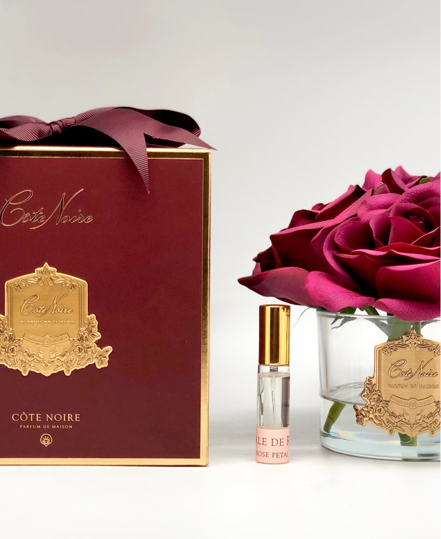 "Côte Noire" - Five Scented Red Roses
